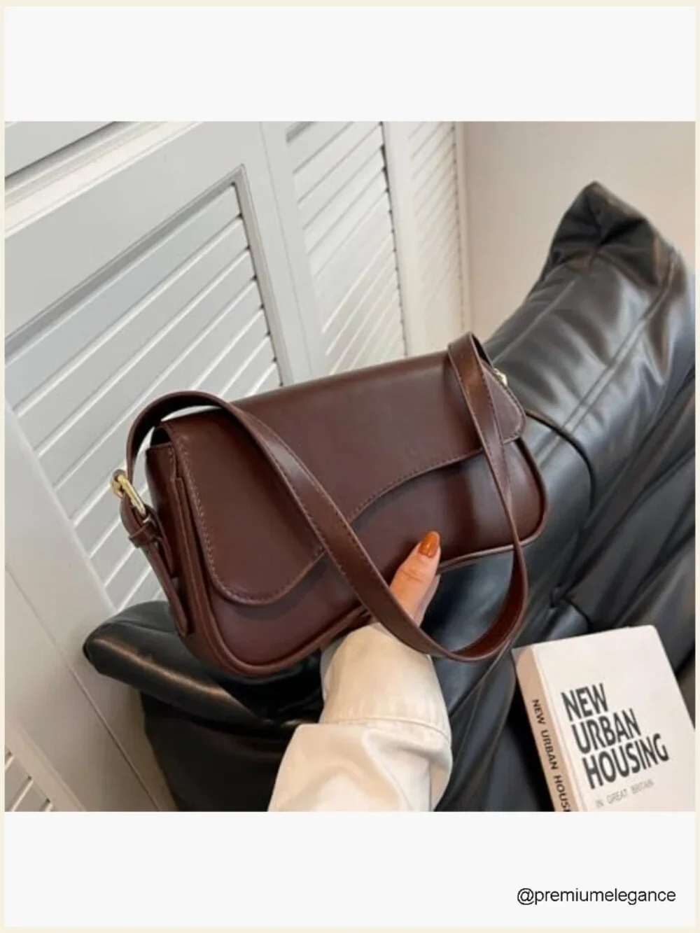 Y2K Crossbody Vegan Leather Hobo Bag with Removable Straps